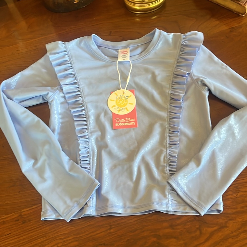 Ruffle Butts GIRLS' PRINCESS SEAM RUFFLE RASH GUARD - Picture 12 of 14